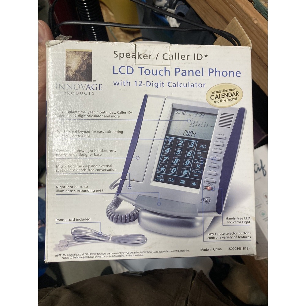 Innovage Phone Talking Caller ID LCD Touch Panel Land Line Silver